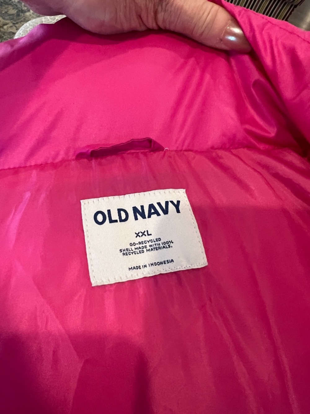 Old Navy Hot Pink Puffer Jacket - Picture 7 of 8